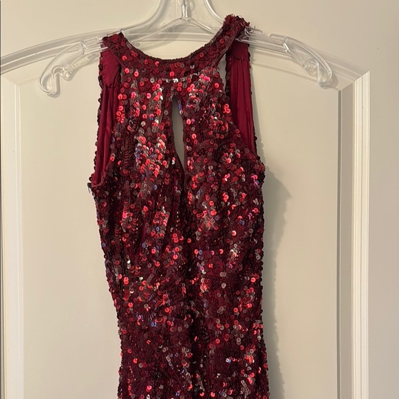 Sequin Burgundy Dress - Picture 2 of 6